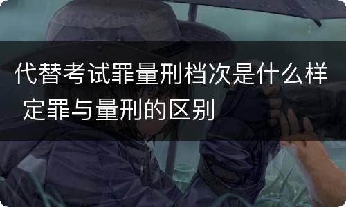 代替考试罪量刑档次是什么样 定罪与量刑的区别
