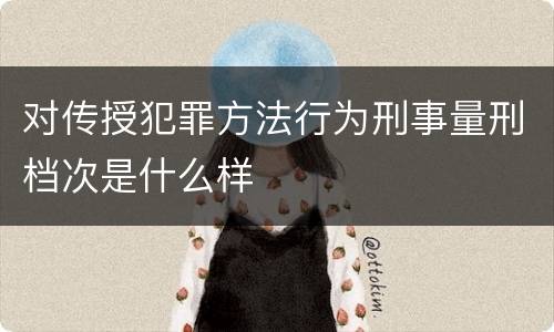 对传授犯罪方法行为刑事量刑档次是什么样