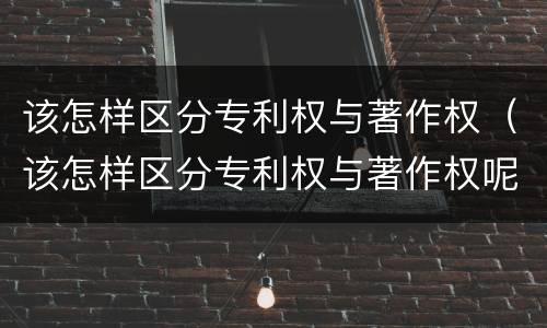 该怎样区分专利权与著作权（该怎样区分专利权与著作权呢）