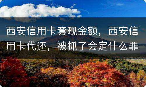 西安信用卡套现金额，西安信用卡代还，被抓了会定什么罪，会坐牢吗，能缓刑吗