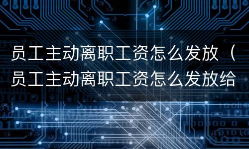 员工主动离职工资怎么发放（员工主动离职工资怎么发放给员工）