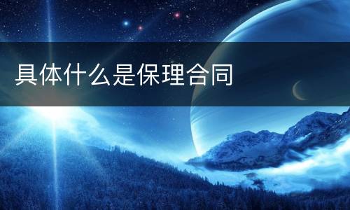 具体什么是保理合同