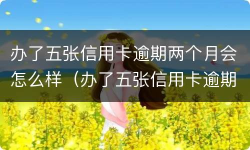 办了五张信用卡逾期两个月会怎么样（办了五张信用卡逾期两个月会怎么样吗）