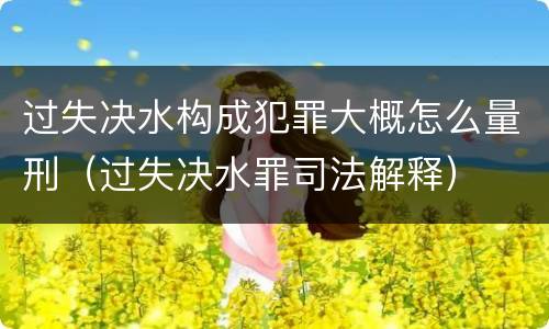 过失决水构成犯罪大概怎么量刑（过失决水罪司法解释）