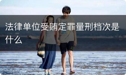 法律单位受贿定罪量刑档次是什么