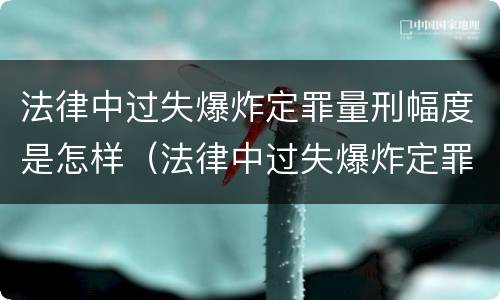 法律中过失爆炸定罪量刑幅度是怎样（法律中过失爆炸定罪量刑幅度是怎样计算的）