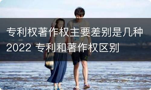 专利权著作权主要差别是几种2022 专利和著作权区别