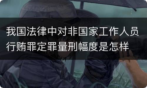 我国法律中对非国家工作人员行贿罪定罪量刑幅度是怎样