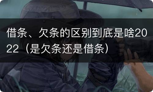借条、欠条的区别到底是啥2022（是欠条还是借条）