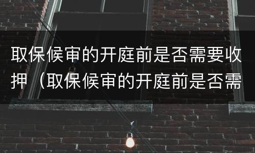 取保候审的开庭前是否需要收押（取保候审的开庭前是否需要收押证据）