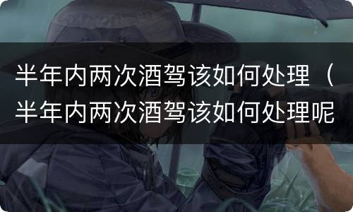 半年内两次酒驾该如何处理（半年内两次酒驾该如何处理呢）