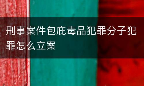 刑事案件包庇毒品犯罪分子犯罪怎么立案