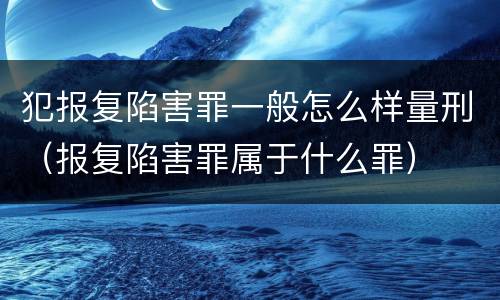 犯报复陷害罪一般怎么样量刑（报复陷害罪属于什么罪）