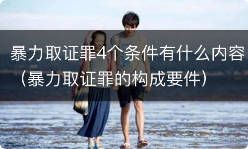 暴力取证罪4个条件有什么内容（暴力取证罪的构成要件）