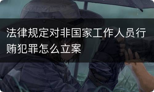 法律规定对非国家工作人员行贿犯罪怎么立案
