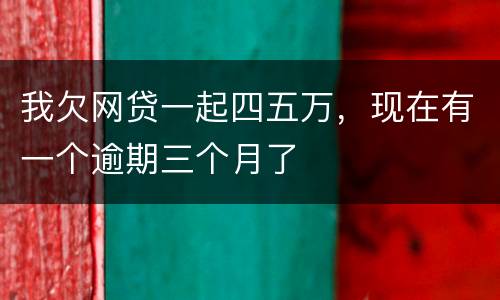 我欠网贷一起四五万，现在有一个逾期三个月了