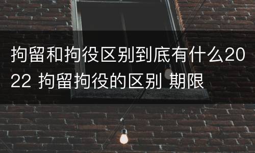 拘留和拘役区别到底有什么2022 拘留拘役的区别 期限