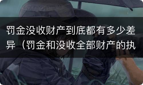 罚金没收财产到底都有多少差异（罚金和没收全部财产的执行顺序）