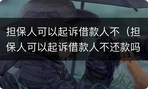 担保人可以起诉借款人不（担保人可以起诉借款人不还款吗）