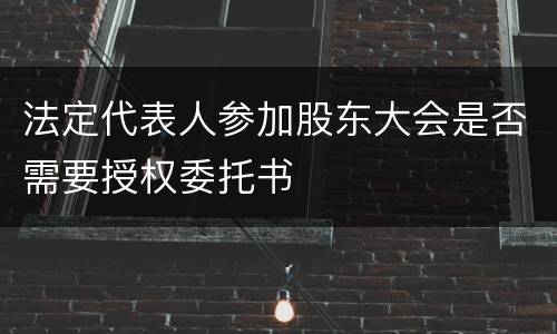 法定代表人参加股东大会是否需要授权委托书