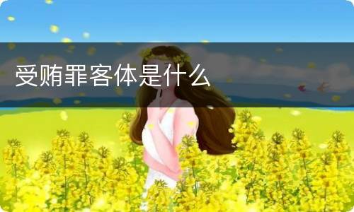 受贿罪客体是什么