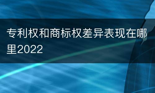 专利权和商标权差异表现在哪里2022