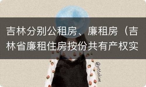 吉林分别公租房、廉租房（吉林省廉租住房按份共有产权实施管理办法）