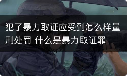 犯了暴力取证应受到怎么样量刑处罚 什么是暴力取证罪