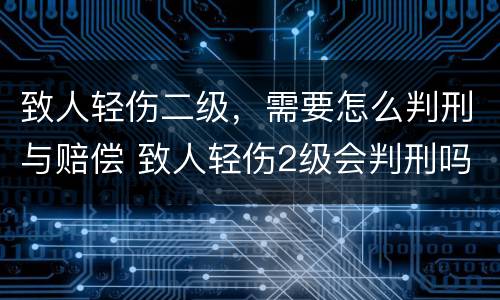 致人轻伤二级，需要怎么判刑与赔偿 致人轻伤2级会判刑吗