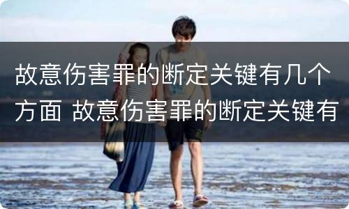 故意伤害罪的断定关键有几个方面 故意伤害罪的断定关键有几个方面