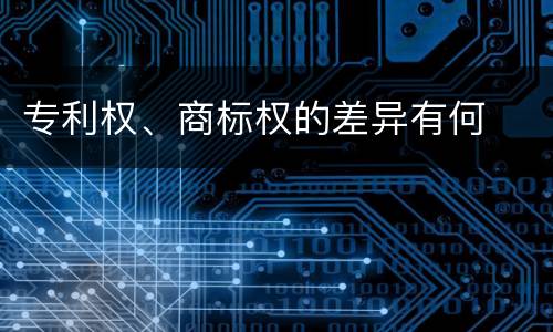 专利权、商标权的差异有何