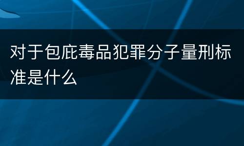 对于包庇毒品犯罪分子量刑标准是什么