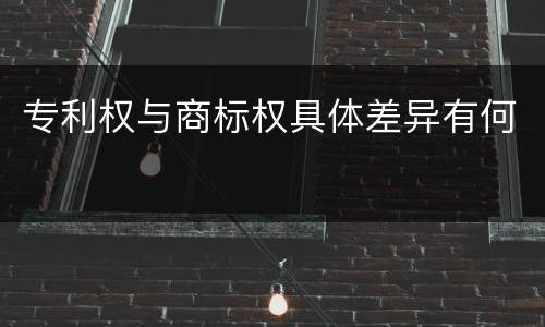 专利权与商标权具体差异有何