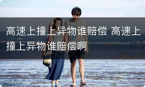 高速上撞上异物谁赔偿 高速上撞上异物谁赔偿啊