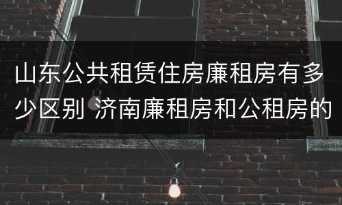 山东公共租赁住房廉租房有多少区别 济南廉租房和公租房的区别