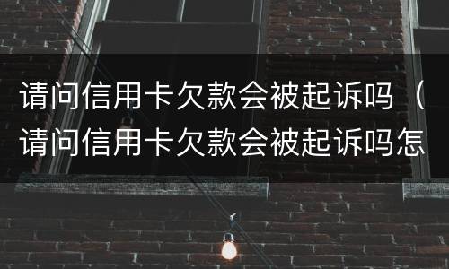 请问信用卡欠款会被起诉吗（请问信用卡欠款会被起诉吗怎么办）