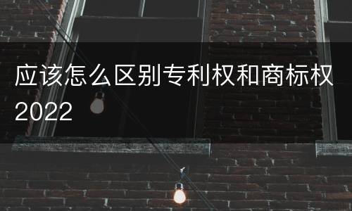 应该怎么区别专利权和商标权2022