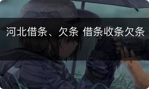 河北借条、欠条 借条收条欠条