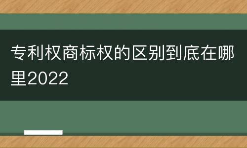 专利权商标权的区别到底在哪里2022
