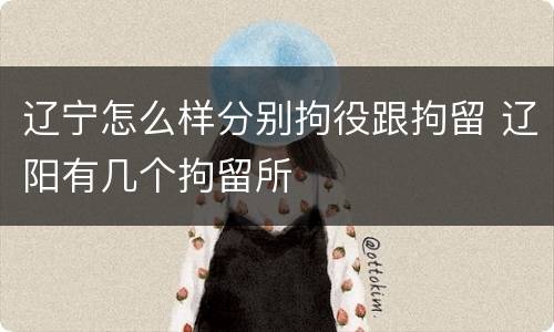 辽宁怎么样分别拘役跟拘留 辽阳有几个拘留所