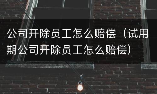 公司开除员工怎么赔偿（试用期公司开除员工怎么赔偿）