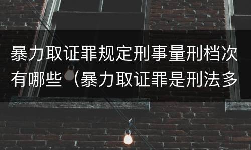 暴力取证罪规定刑事量刑档次有哪些（暴力取证罪是刑法多少条）