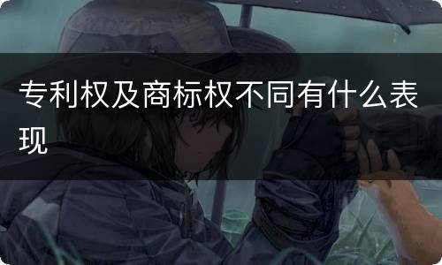 专利权及商标权不同有什么表现