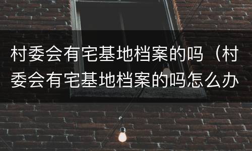 村委会有宅基地档案的吗（村委会有宅基地档案的吗怎么办）