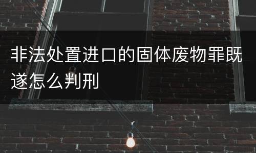 非法处置进口的固体废物罪既遂怎么判刑
