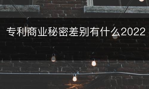 专利商业秘密差别有什么2022