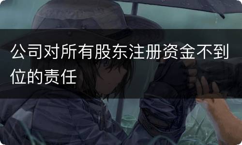 公司对所有股东注册资金不到位的责任
