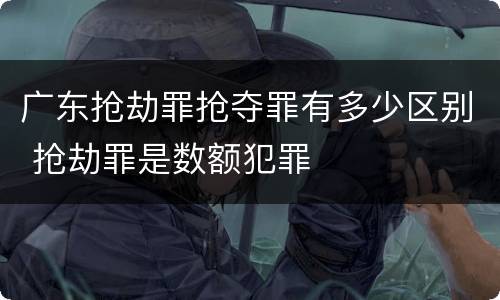 广东抢劫罪抢夺罪有多少区别 抢劫罪是数额犯罪