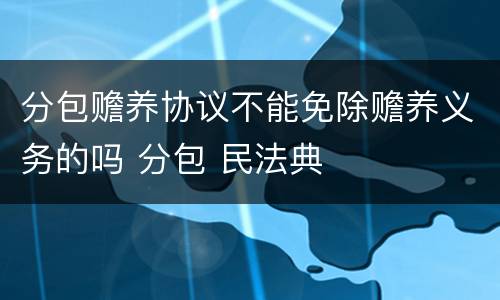 分包赡养协议不能免除赡养义务的吗 分包 民法典