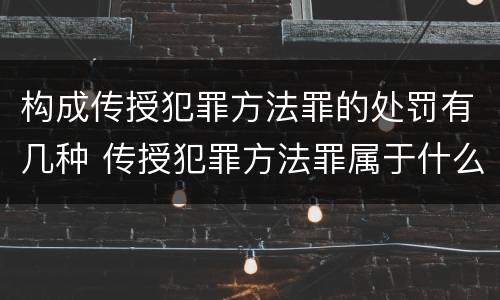 构成传授犯罪方法罪的处罚有几种 传授犯罪方法罪属于什么罪